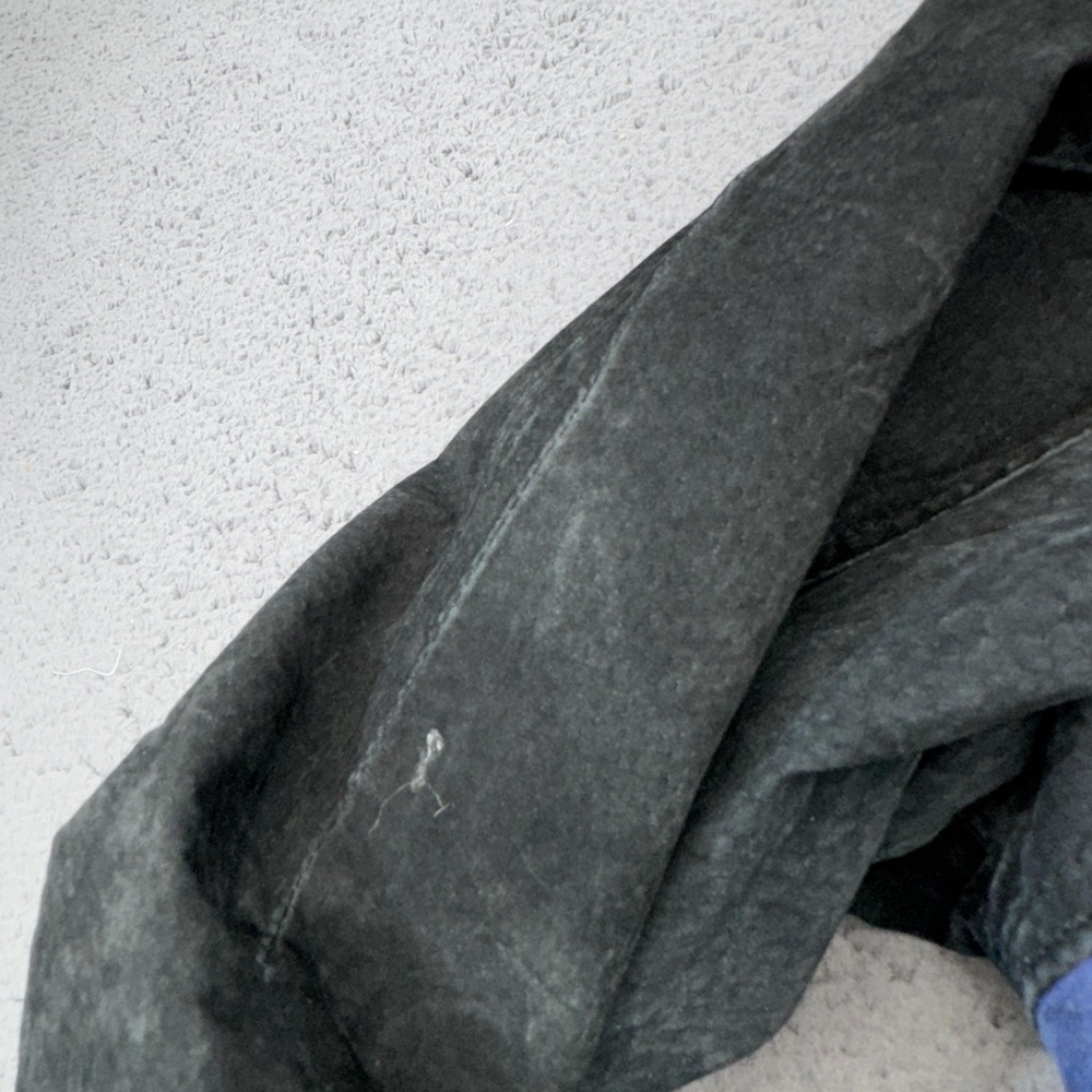 Vintage New York Yankees Leather Jacket Mens Medium Blue Black MLB GIII Bomber - Picture 11 of 16